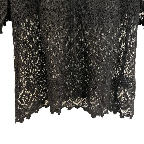 Black sweater with crochet detailing - Picture 2 of 5